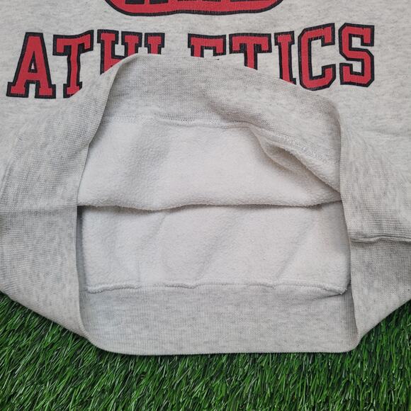 VTG Y2K Champion Pyle Athletics Sweatshirt Mens Medium (Tagged S) Boxy Fit - Picture 4 of 6